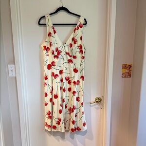 Cherry Patterned vintage look Midi Dress